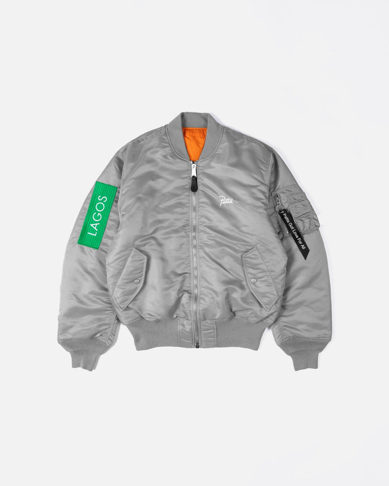 Patta x Alpha Industries MA - 1 Celebration Jacket (Silver/Orange) - Patta