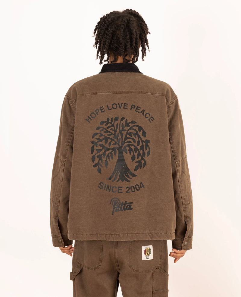 Patta Canvas Chore Jacket (Washed Brown) Patta