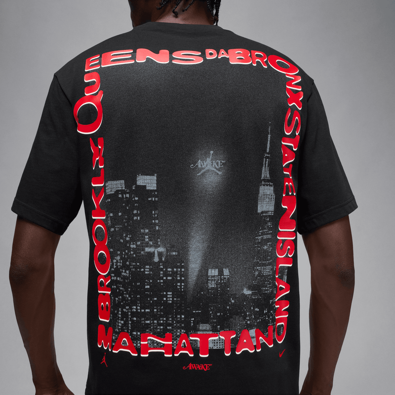 Jordan x Awake NY T-Shirt (Black/ White/ University Red)