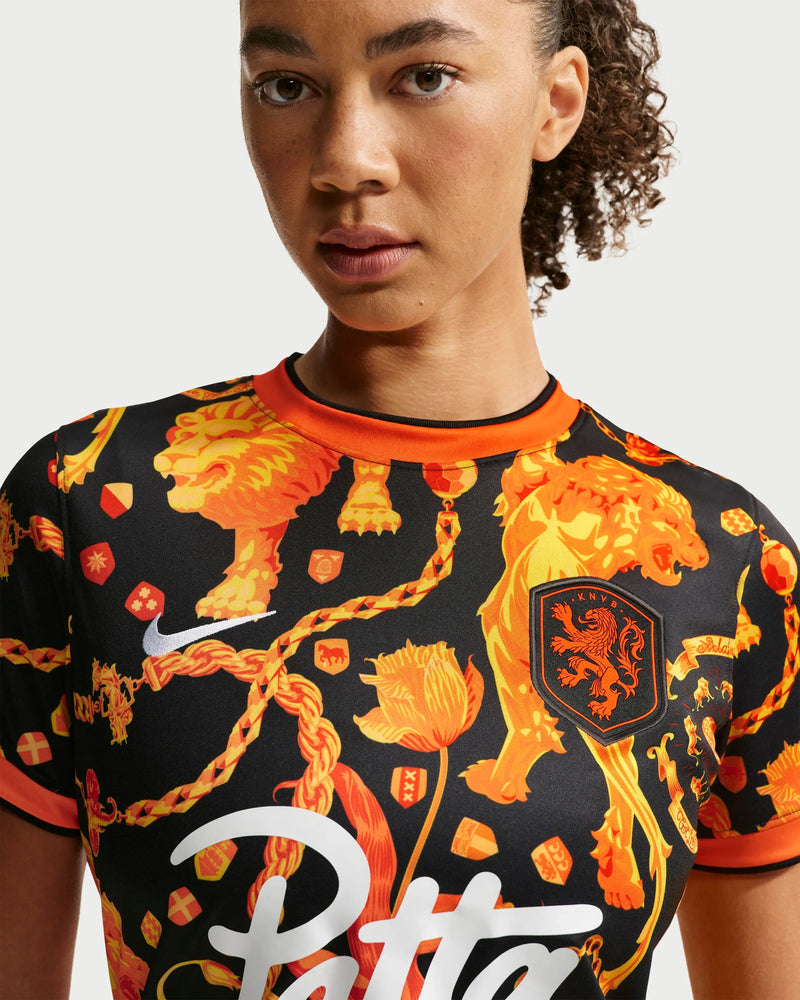 Patta x Nike KNVB Pre-Match Jersey WMNS (Black/Orange) Nike