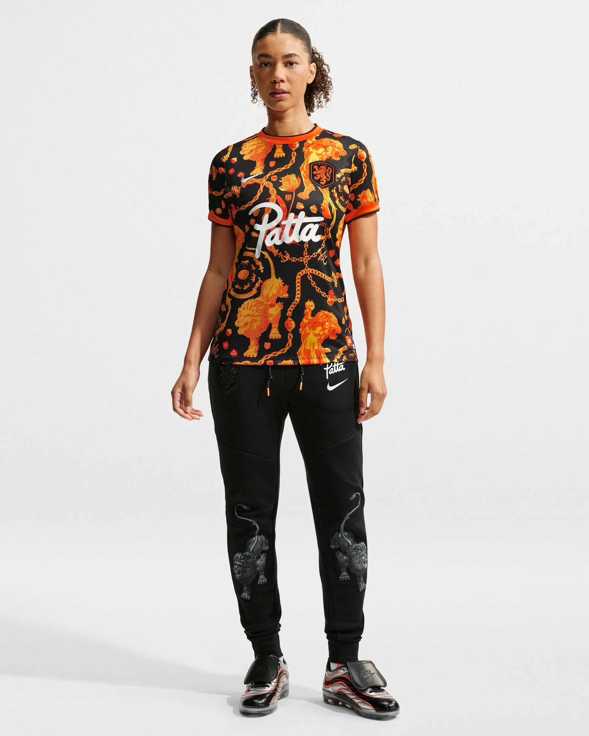 Patta x Nike KNVB Pre-Match Jersey WMNS (Black/Orange) Nike
