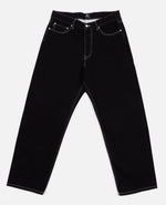 Patta Contrast Stitch Loose Denim Pants (Black) Patta