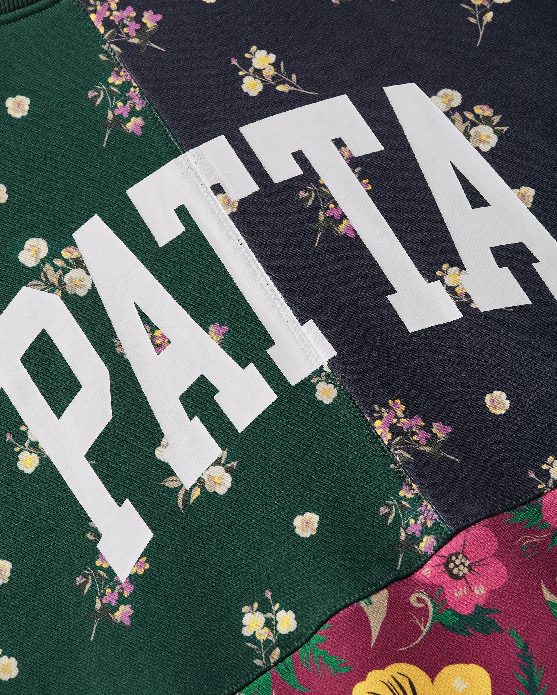 Patta Floral Patchwork Hooded Sweater (Multi)