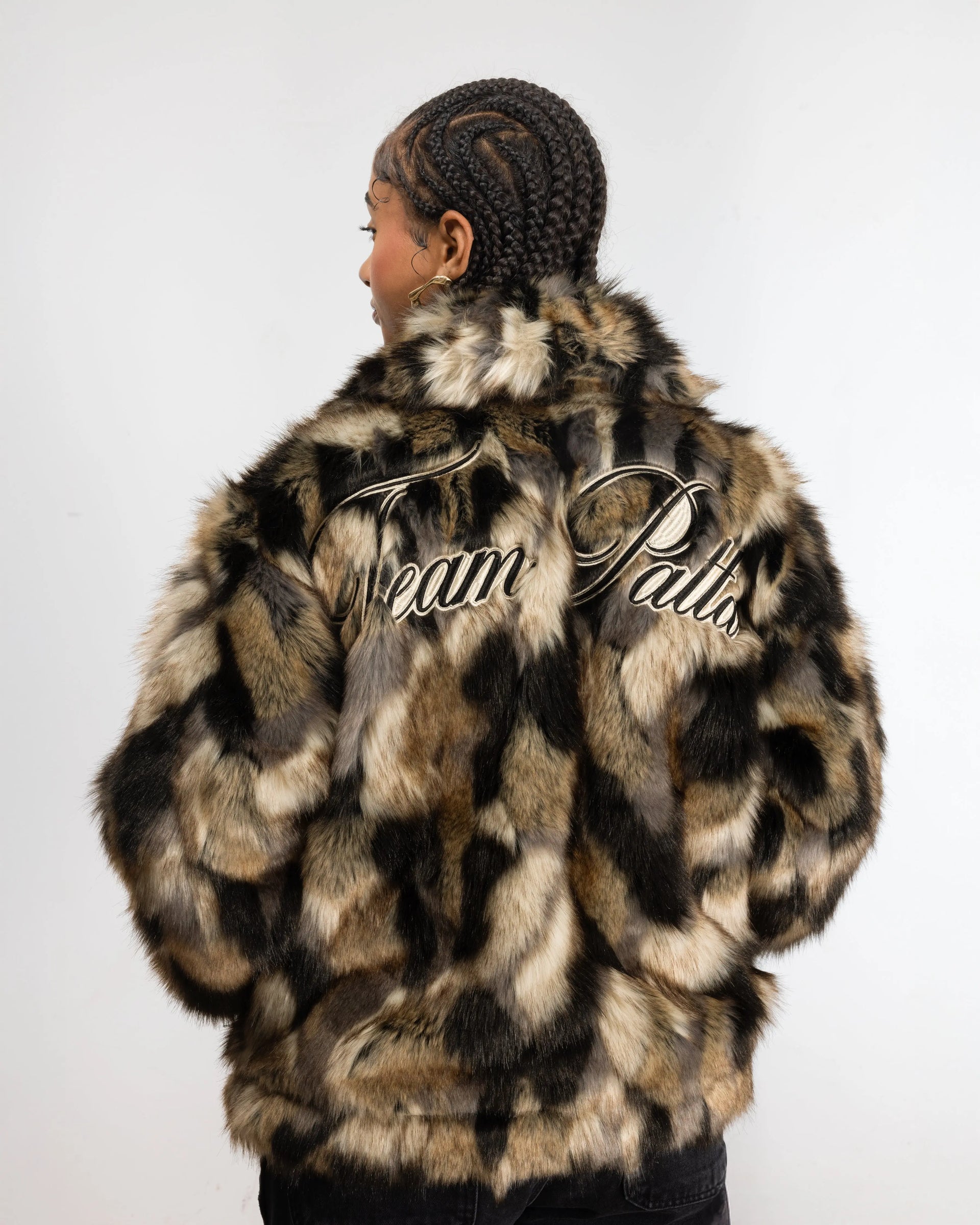 Patta Faux Fur Patchwork Jacket (Multi) Patta