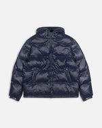 Patta Quilted Script Logo Puffer Jacket (Navy) Patta