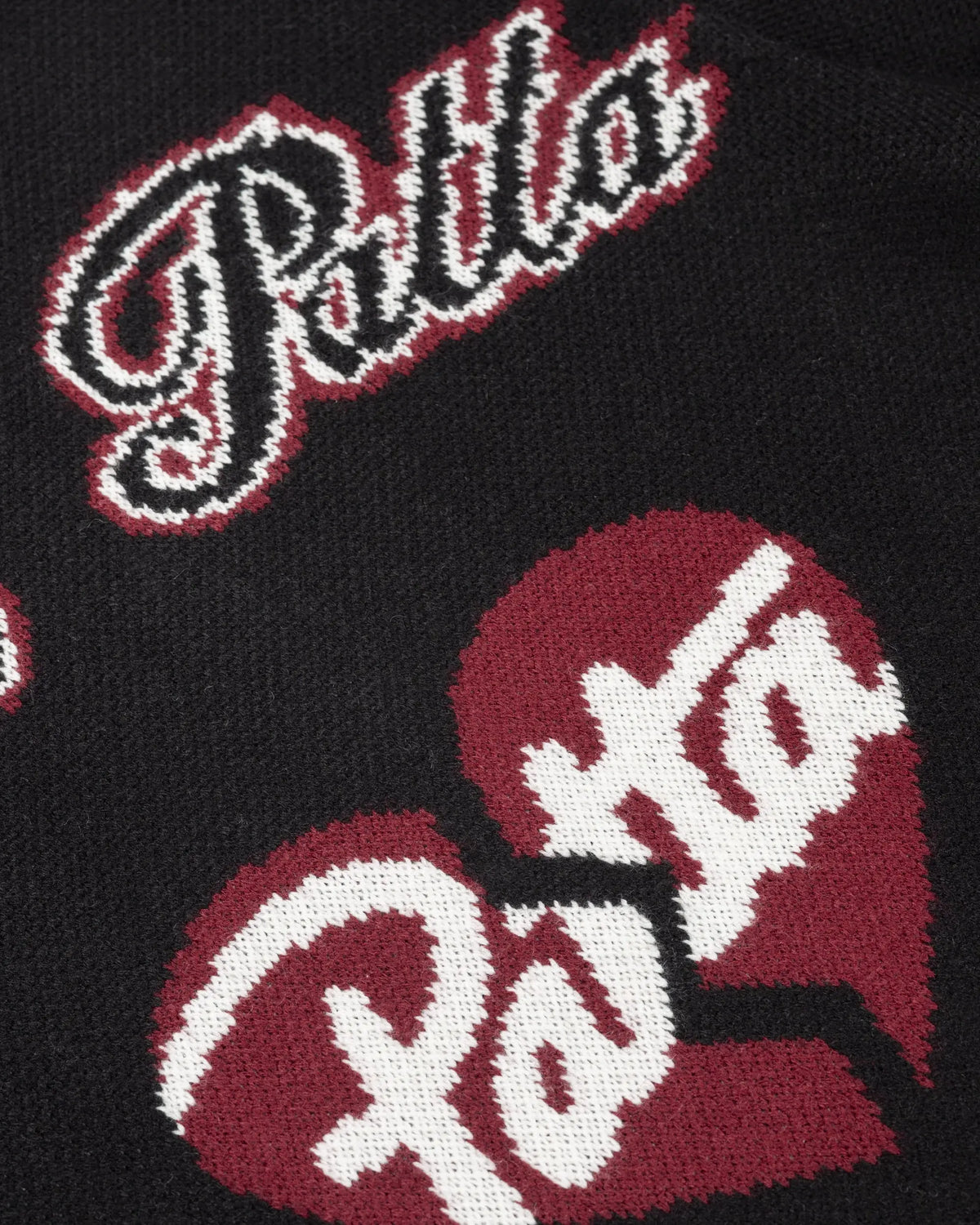 Patta Varsity Knitted Cardigan (Black) Patta