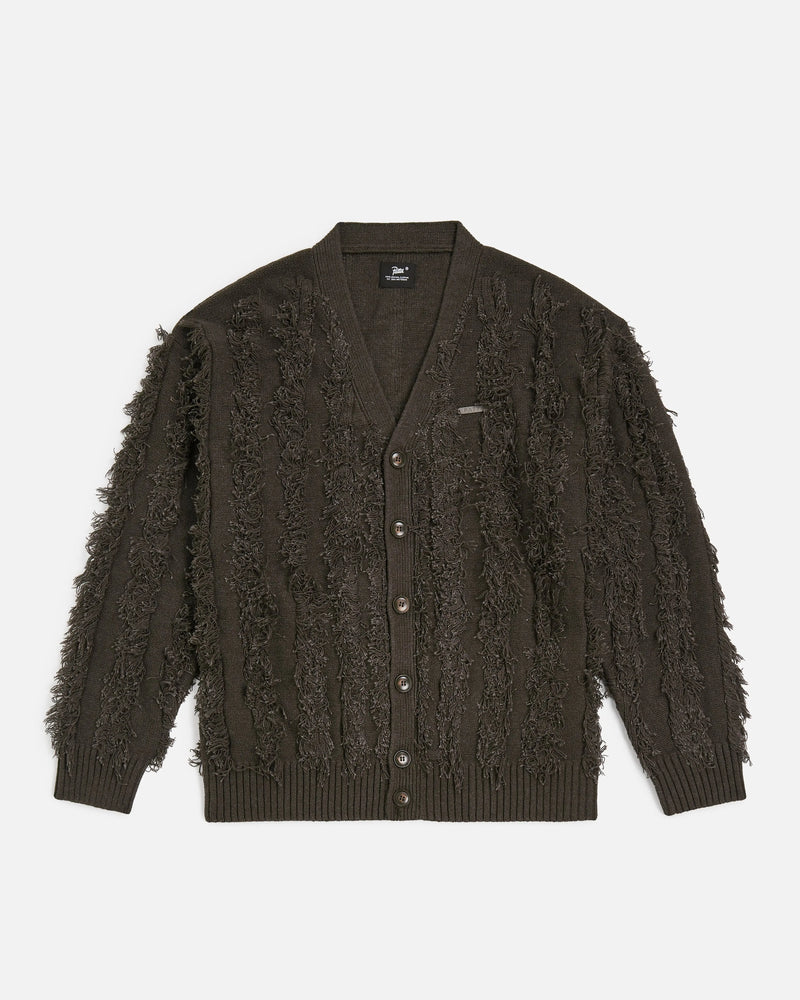 Patta Fringed Knitted Cardigan (Moonless Night) Patta