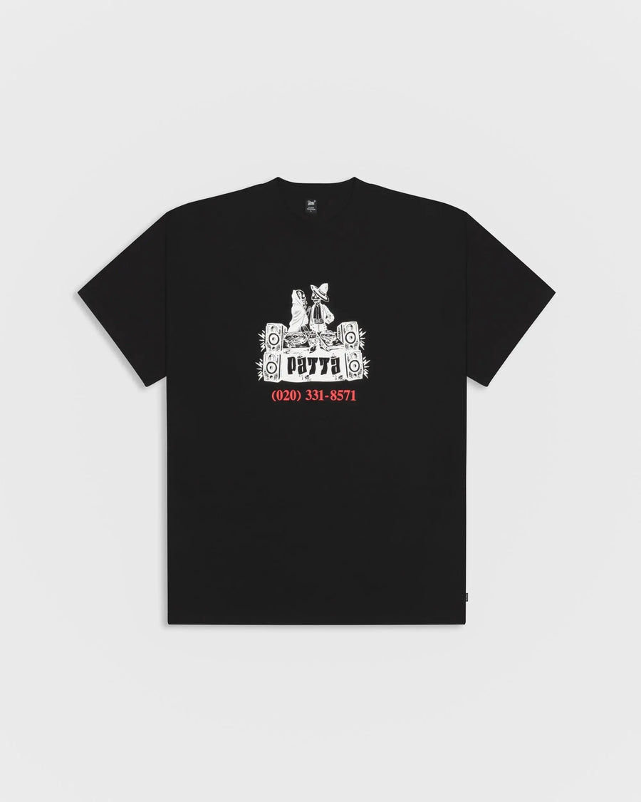 Patta DJ Skully T-Shirt Black (EA) Patta