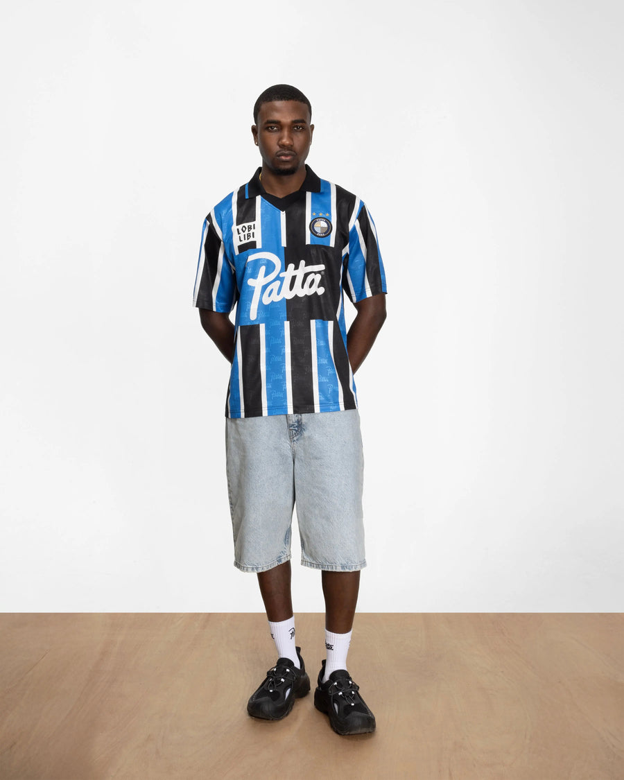 Patta Stripe Football Jersey (French Blue) Patta