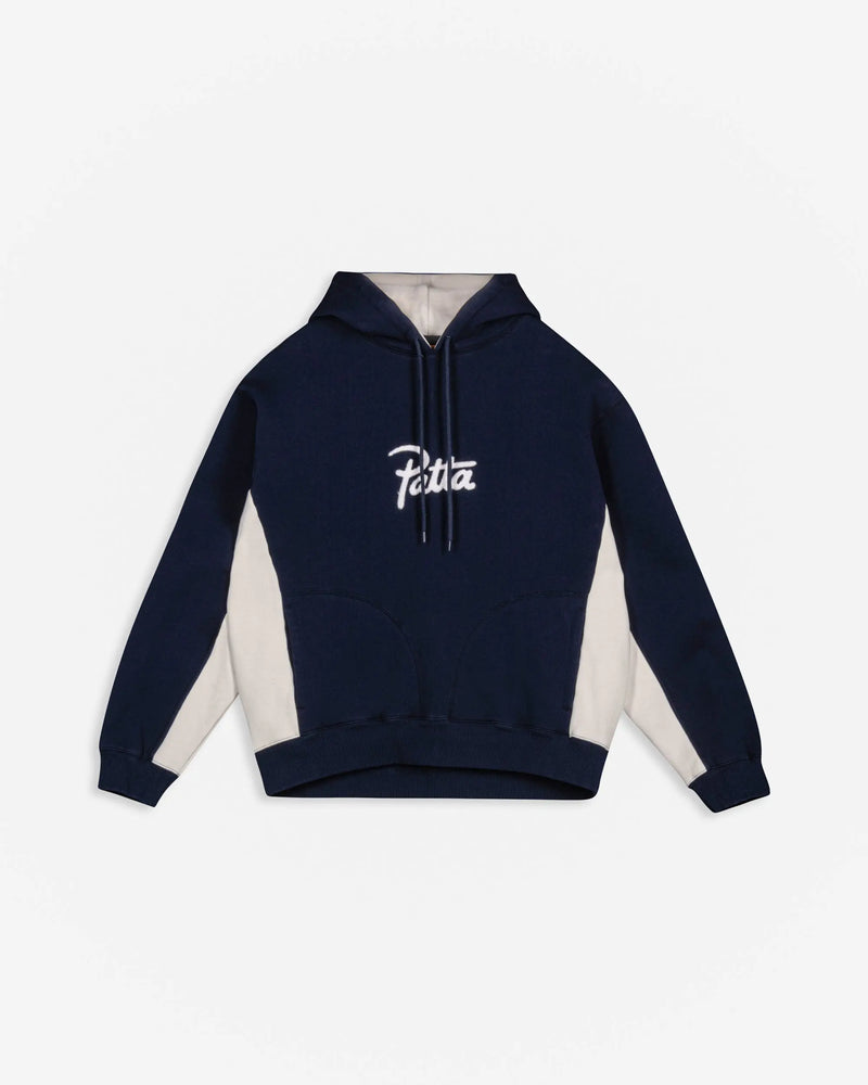 Patta Chenille Logo Hooded Sweater (Black Iris) Patta