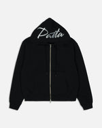 Patta Embro Classic Zip Up Hooded Sweater (Black) Patta