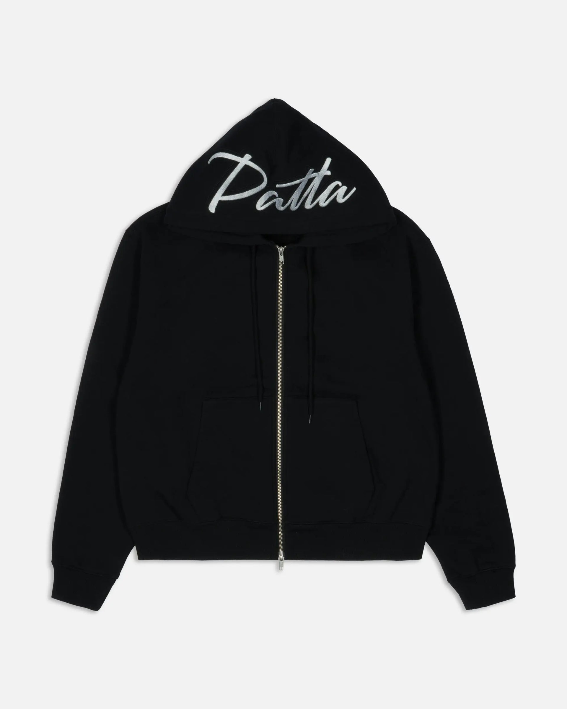 Patta Embro Classic Zip Up Hooded Sweater (Black) Patta