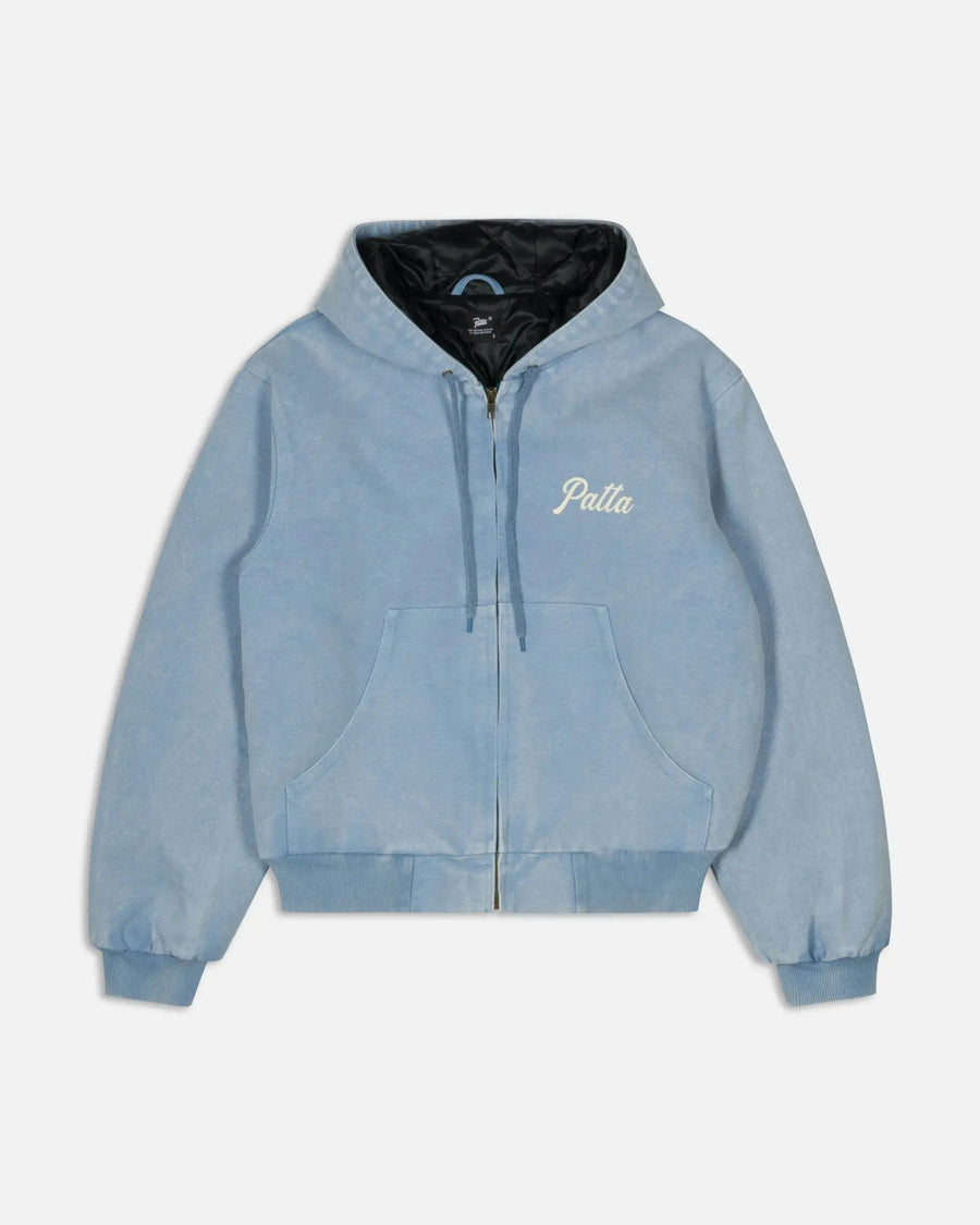 Patta Peace Canvas Hooded Jacket Light Blue Denim (EA) Patta