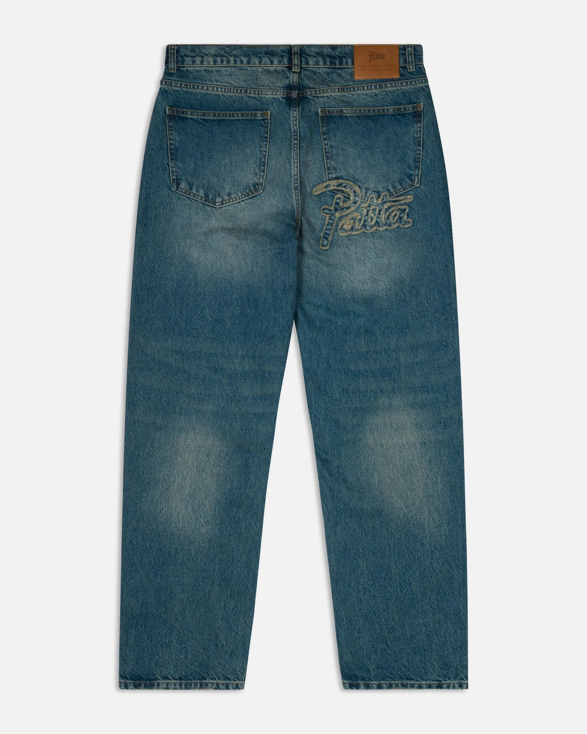 Patta Dirty Whiskers Denim Pants (Sandwashed Light Blue Denim) Patta