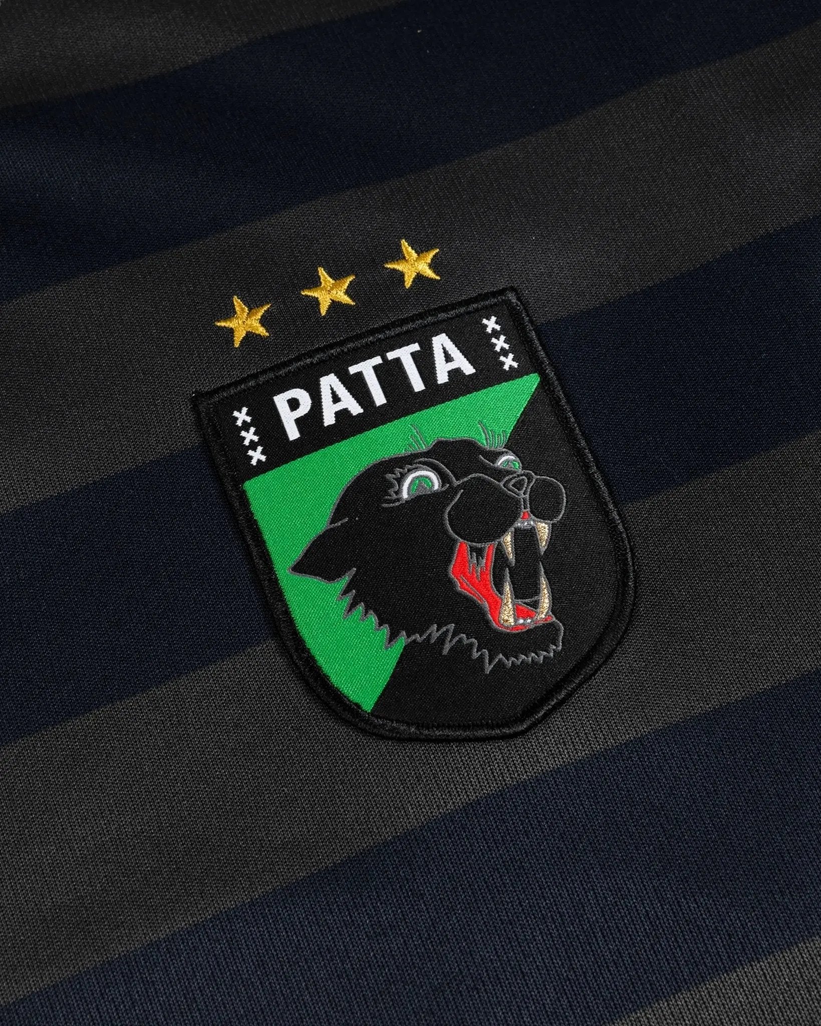Patta Striped Longsleeve Football Jersey (Forged Iron) - Patta