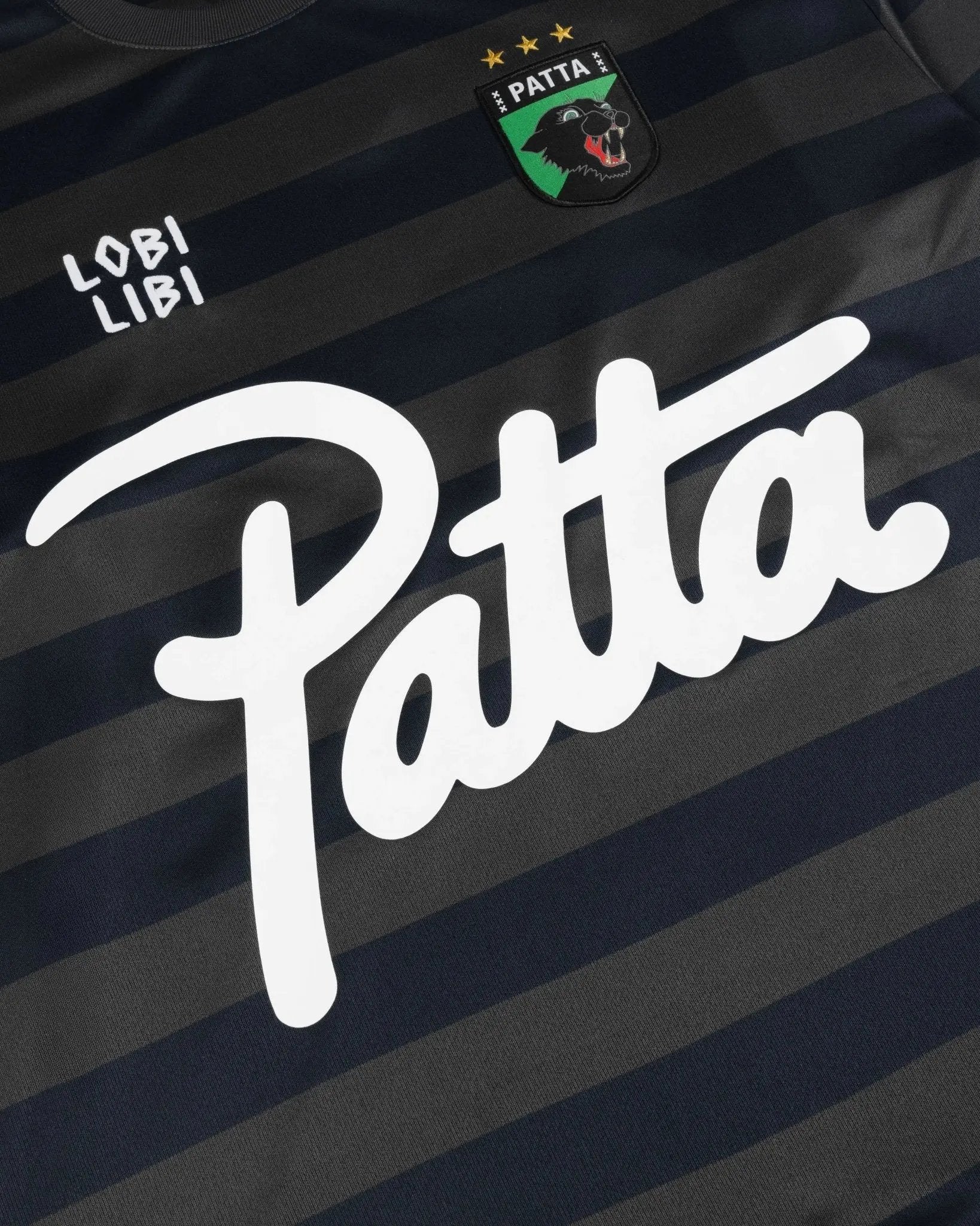 Patta Striped Longsleeve Football Jersey (Forged Iron) - Patta
