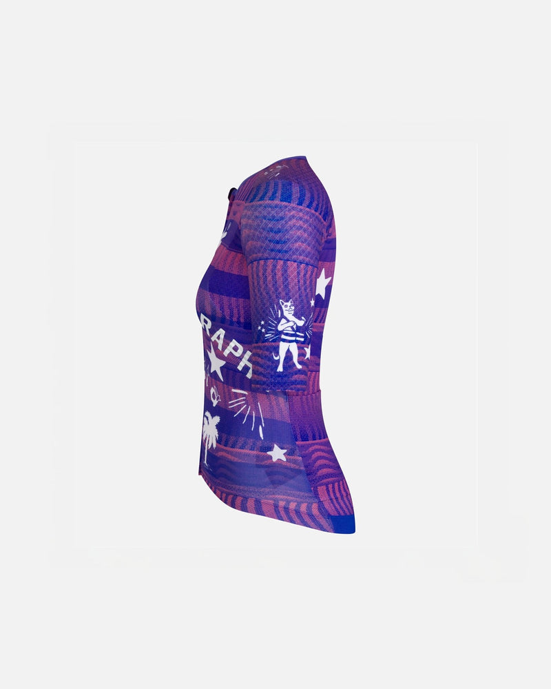 Patta x Rapha Women's Pro Team Aero Jersey (Flamingo Pink/Royal Blue) - Patta