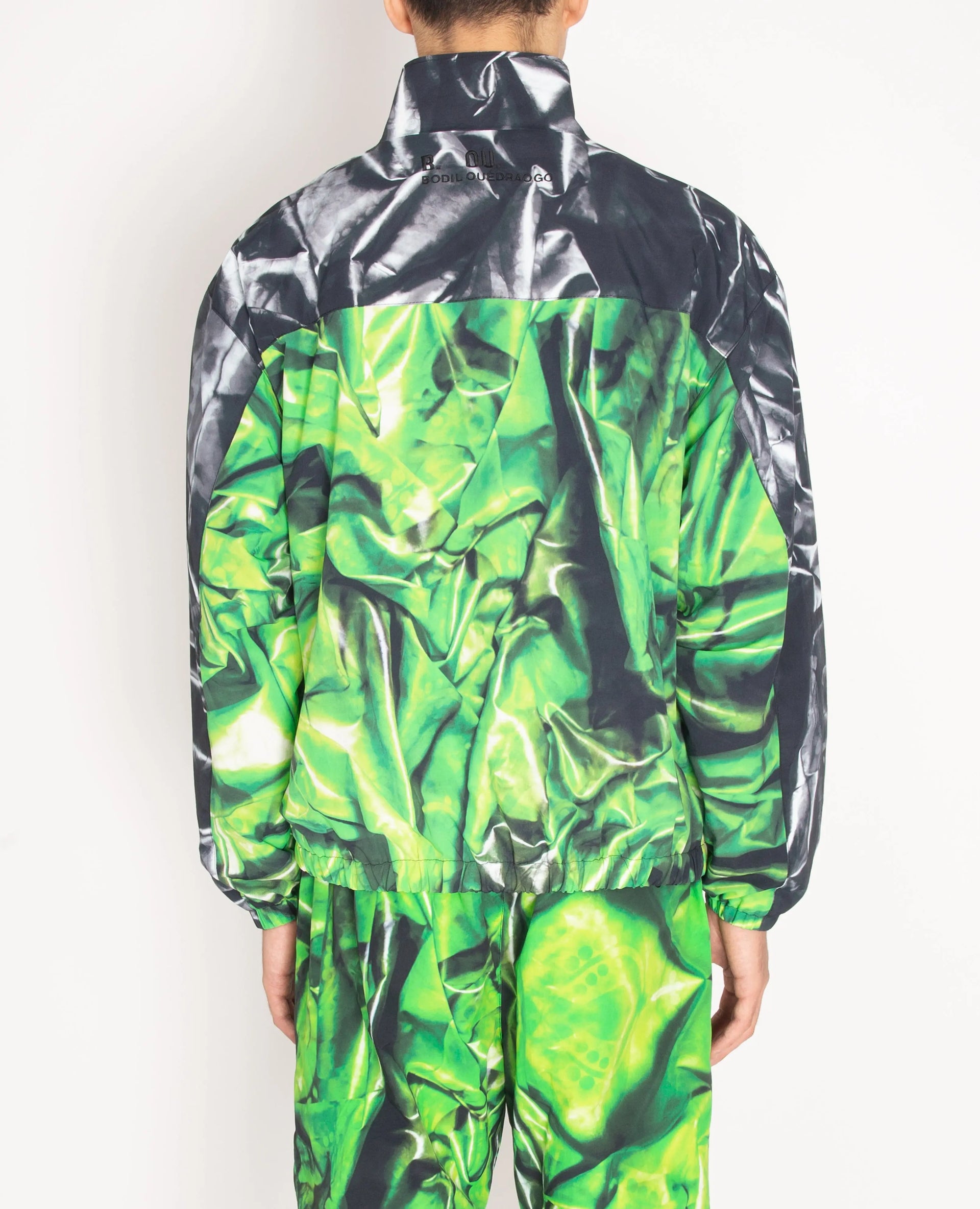 Patta x Bodil Ouedraogo Panelled Tracksuit (Green AOP/Grey AOP) Patta