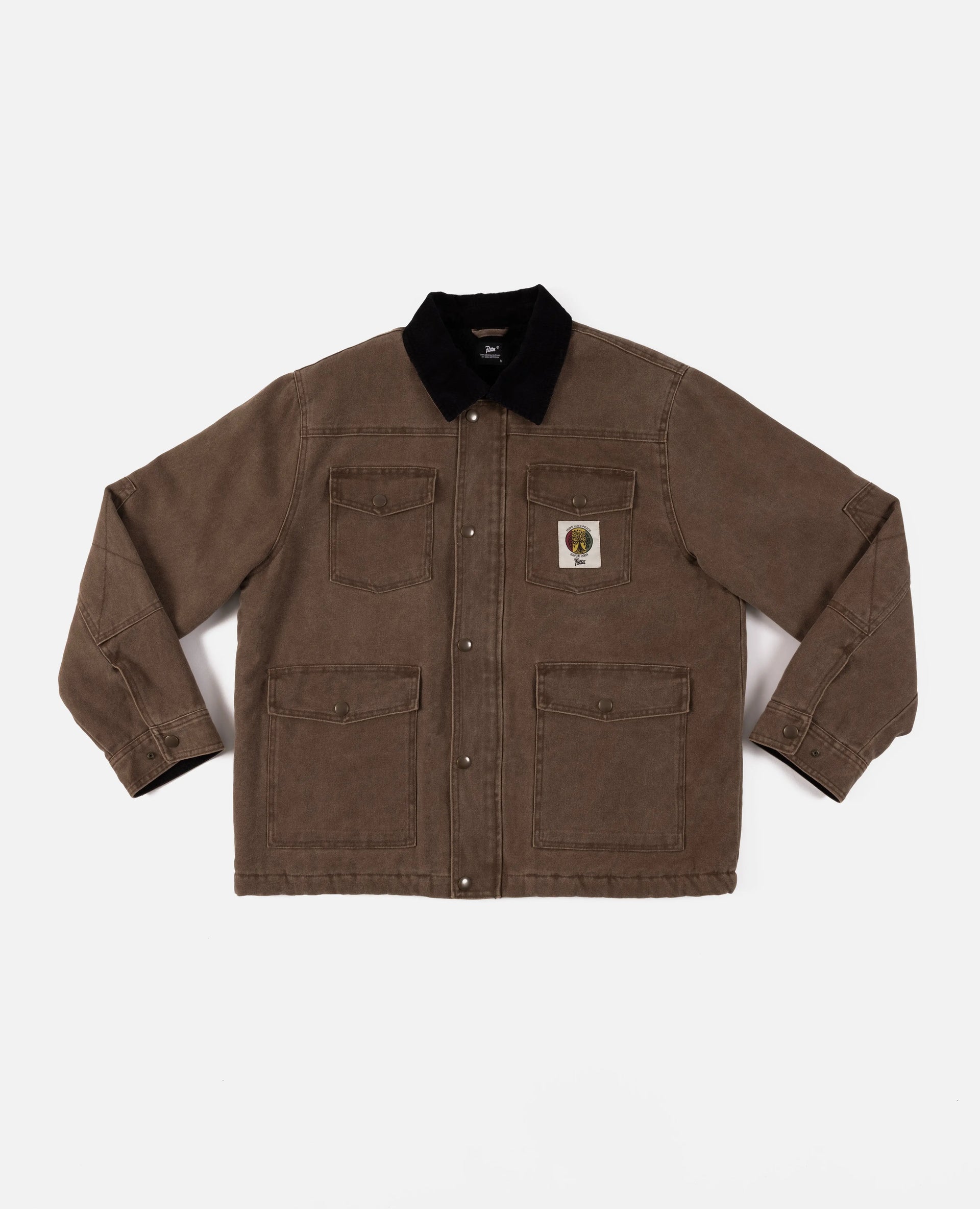 Patta Canvas Chore Jacket (Washed Brown) Patta