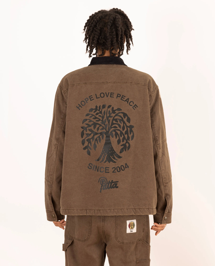 Patta Canvas Chore Jacket (Washed Brown) Patta