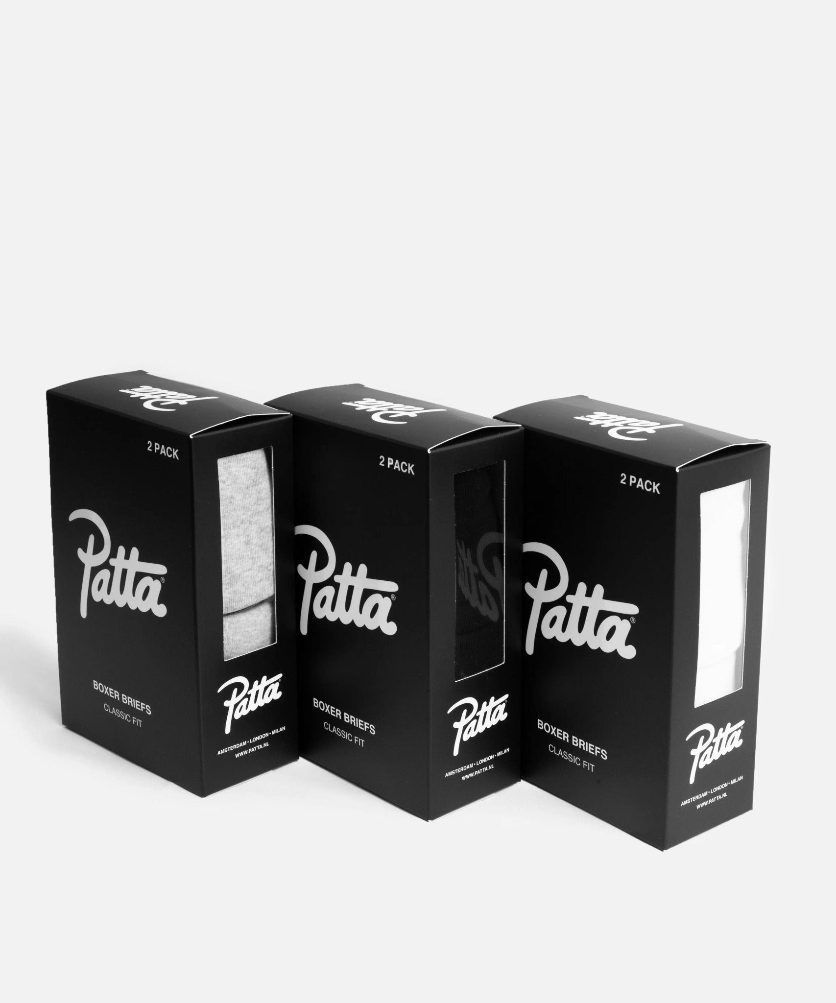 Patta Underwear Boxer Briefs 2 - Pack (White) - Patta