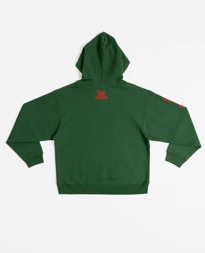 Patta x Andy Wahloo (Hassan Hajjaj) Script Logo Boxy Hooded Sweater (Eden) - Patta
